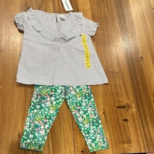 Carter's Blue and White Striped Toddler Top